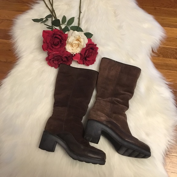 Cole Haan Brown Suede Leather Winter Boots size 7B - Picture 2 of 5